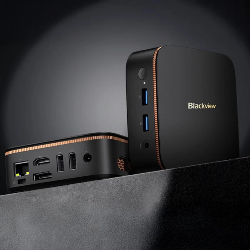 Blackview MP20 Mini PC with Ryzen 3 3300U, 8GB RAM, 256GB SSD, Windows 11 Pro, black