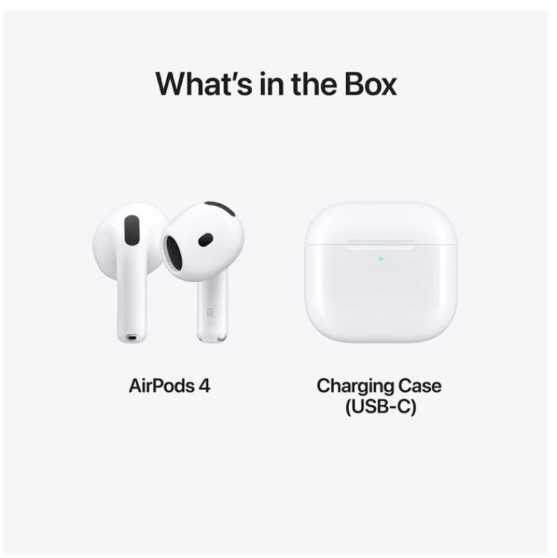 Ακουστικό Bluetooth Apple MXP63 AirPods 4 Λευκό