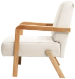 Stewehome Μποέμικος καρέκλα με ξύλινα πόδια 60x60 cm