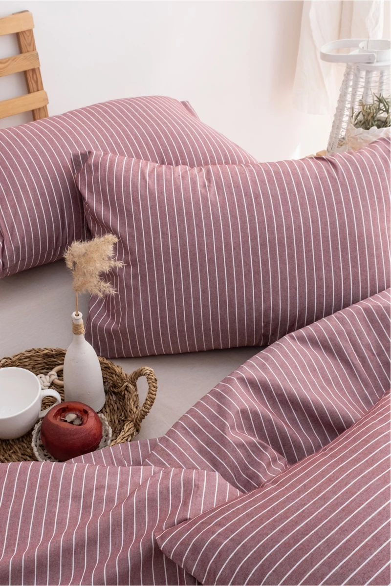 Stewehome Σετ 2 τεμαχίων βαμβακερών μαξιλαροθήκων 50x70 με σχέδιο 70x50 cm