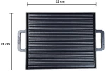 Stewehome Τηγάνι ψησίματος από χυτοσίδηρο Μαύρο 26x32x32 cm