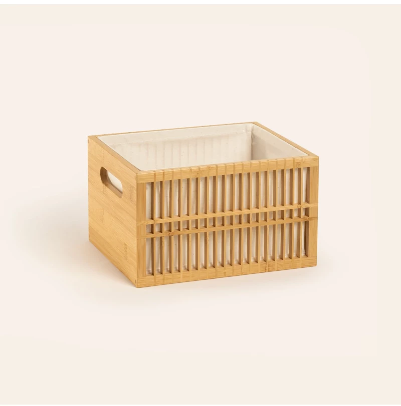Stewehome φυσικό καλάθι από μπαμπού Πολύχρωμο 27x22 cm