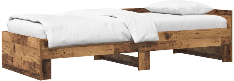 vidaXL Κρεβάτι με Κεφαλάρι Παλαιωμένο ξύλο 80 x 200 cm