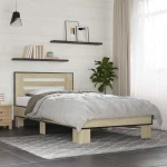 vidaXL Κρεβάτι με Κεφαλάρι Sonoma Δρυς 80 x 200 cm Επεξεργασμένο Ξύλο