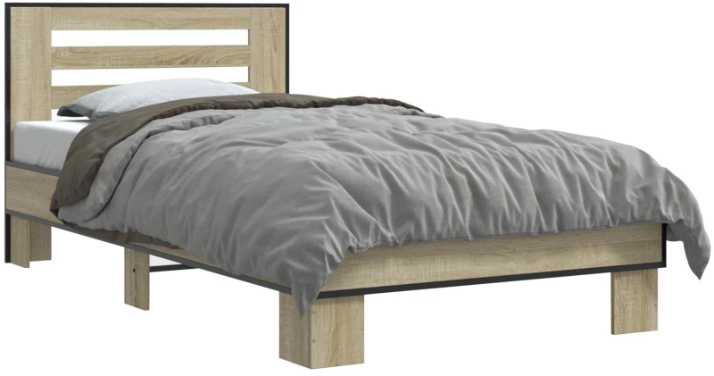 vidaXL Κρεβάτι με Κεφαλάρι Sonoma Δρυς 80 x 200 cm Επεξεργασμένο Ξύλο