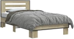 vidaXL Κρεβάτι με Κεφαλάρι Sonoma Δρυς 80 x 200 cm Επεξεργασμένο Ξύλο