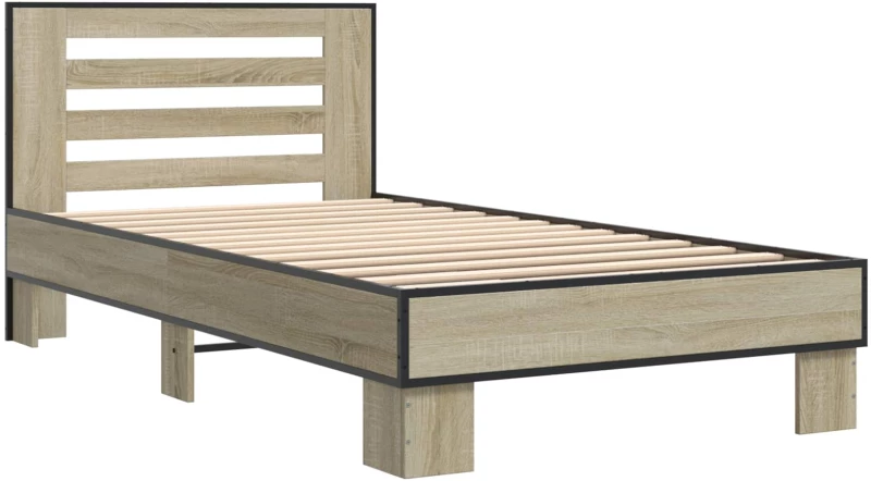 vidaXL Κρεβάτι με Κεφαλάρι Sonoma Δρυς 80 x 200 cm Επεξεργασμένο Ξύλο