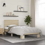 vidaXL Κρεβάτι με Κεφαλάρι Sonoma Δρυς 80 x 200 cm Επεξεργασμένο Ξύλο