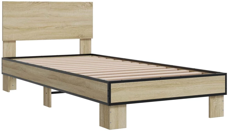 vidaXL Κρεβάτι με Κεφαλάρι Sonoma Δρυς 80 x 200 cm Επεξεργασμένο Ξύλο