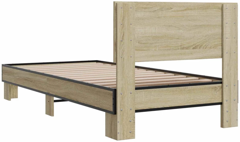 vidaXL Κρεβάτι με Κεφαλάρι Sonoma Δρυς 80 x 200 cm Επεξεργασμένο Ξύλο