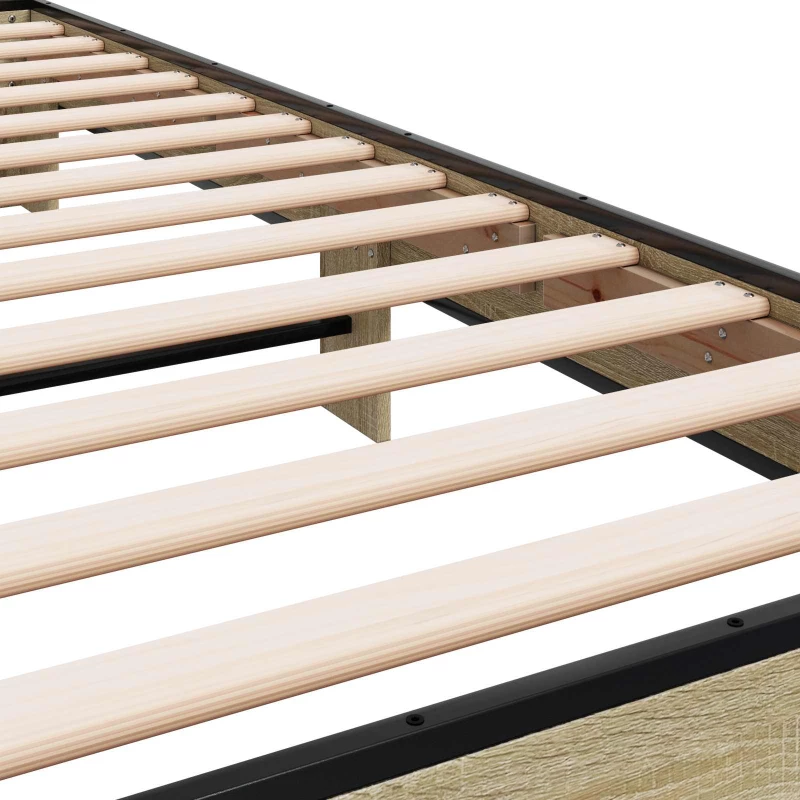 vidaXL Κρεβάτι με Κεφαλάρι Sonoma Δρυς 80 x 200 cm Επεξεργασμένο Ξύλο