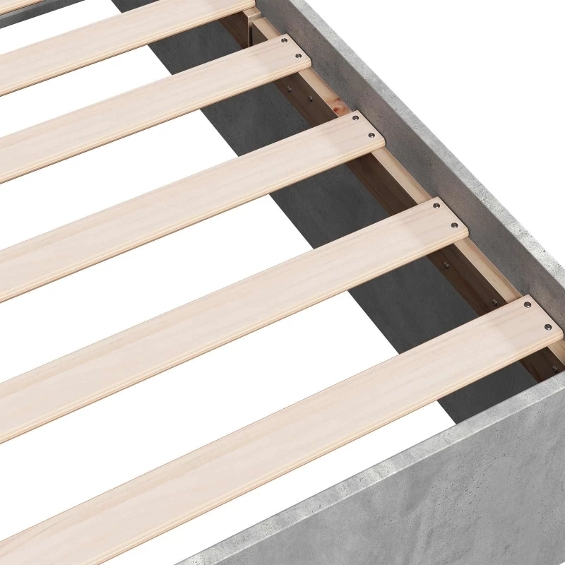 vidaXL Κρεβάτι δαπέδου Γκρι Σκυροδέματος 80 x 200 cm