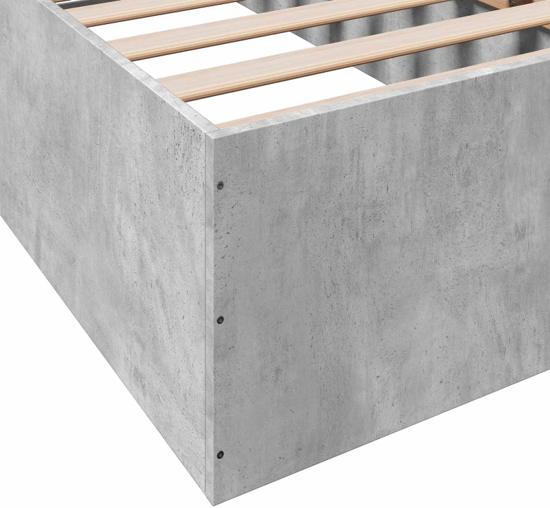 vidaXL Κρεβάτι δαπέδου Γκρι Σκυροδέματος 80 x 200 cm