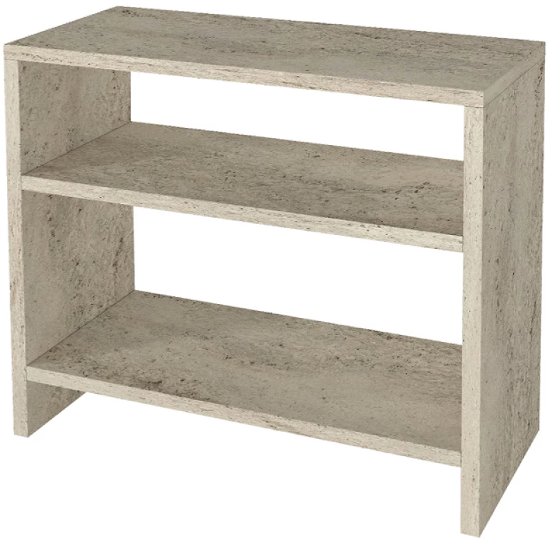 Τραπεζάκι βοηθητικό Silvanus Megapap χρώμα travertine 51x17,5x49εκ.