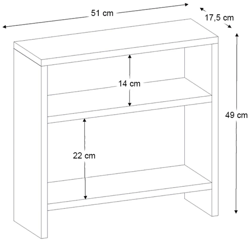 Τραπεζάκι βοηθητικό Silvanus Megapap χρώμα travertine 51x17,5x49εκ.
