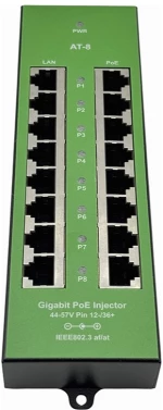 Conexpro POE-PAN8-GBM-AF/AT, 8-Port Gigabit 802.3af/at PoE Injector