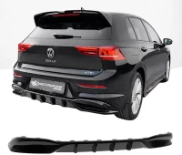 Diffuser Πίσω Προφυλακτήρα Για VW Golf VIII (8) 2019+ / 8.5 2024+ Facelift Για Standard Έκδοση Προφυλακτήρα Γυαλιστερό Μαύρο Από Abs Πλαστικό