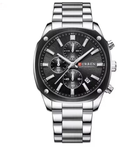 Ρολόι με Μεταλλικό Μπρασελέ CURREN 8490 Silver Black