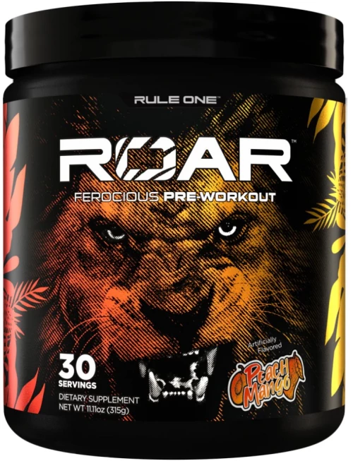 Rule1 Roar | Ferocious Pre-Workout [300-315 Γραμμάρια] Μάνγκο και ροδάκινο