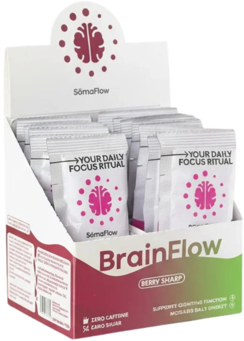 SomaFlow Brain Flow | with CDP-Choline & L-Theanine [16 x 10 Γραμμάρια] Μήλο και Μούρα μιξ