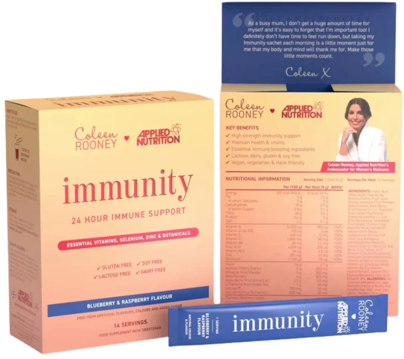 Applied Nutrition Coleen's Immunity Powder [14 x 5 Γραμμάρια] Βατόμουρο και Βακκίνιο
