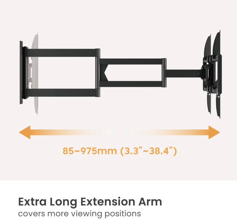 BRATECK επιτοίχια βάση τηλεόρασης LPA95-465XL  37-86″  έως 50kg  full motion