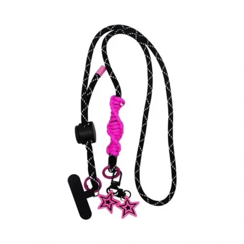 Vivid Braided Rope Lanyard Black