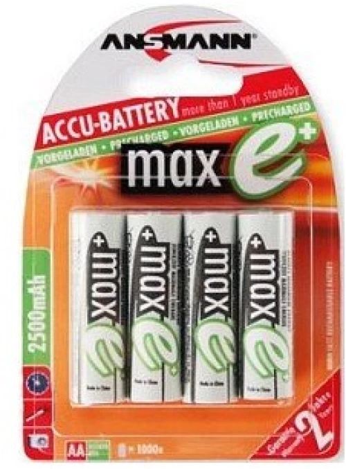 1x4 Ansmann maxE NiMH rech.bat. 2500 Mignon AA 2400 mAh (5035442)