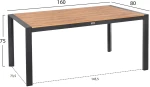 ΣΕΤ ΤΡΑΠΕΖΑΡΙΑΣ 5ΤΜΧ MAGNET HM10997.03 ΑΛΟΥΜΙΝΙΟ ΑΝΘΡΑΚΙ--POLYWOOD--P.E.ΣΧΟΙΝΙ