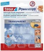 Άγκιστρα Tesa αυτοκόλλητα Powerstrips Deco 5τμχ διαφανές