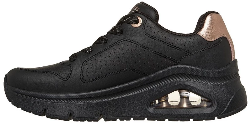 Skechers Premium Leather UNO Icon - Idolized Air 177767-BBK SKECHERS Μαύρο