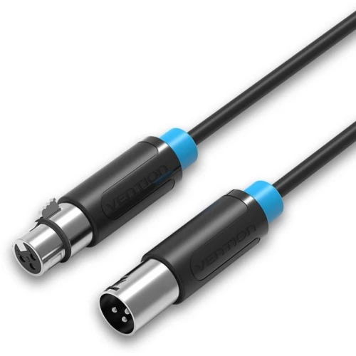 VENTION XLR Audio Extension Cable 1.5M Black (BBFBG) (VENBBFBG)