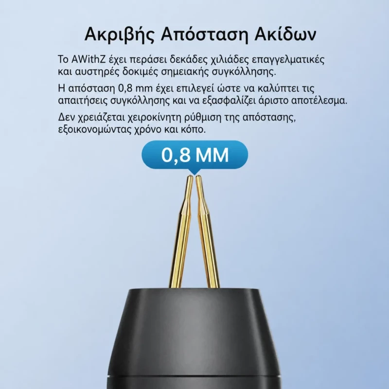 Φορητό Επαναφορτιζόμενο Στικ Σημειακής Συγκόλλησης AWithZ H1 με Οθόνη