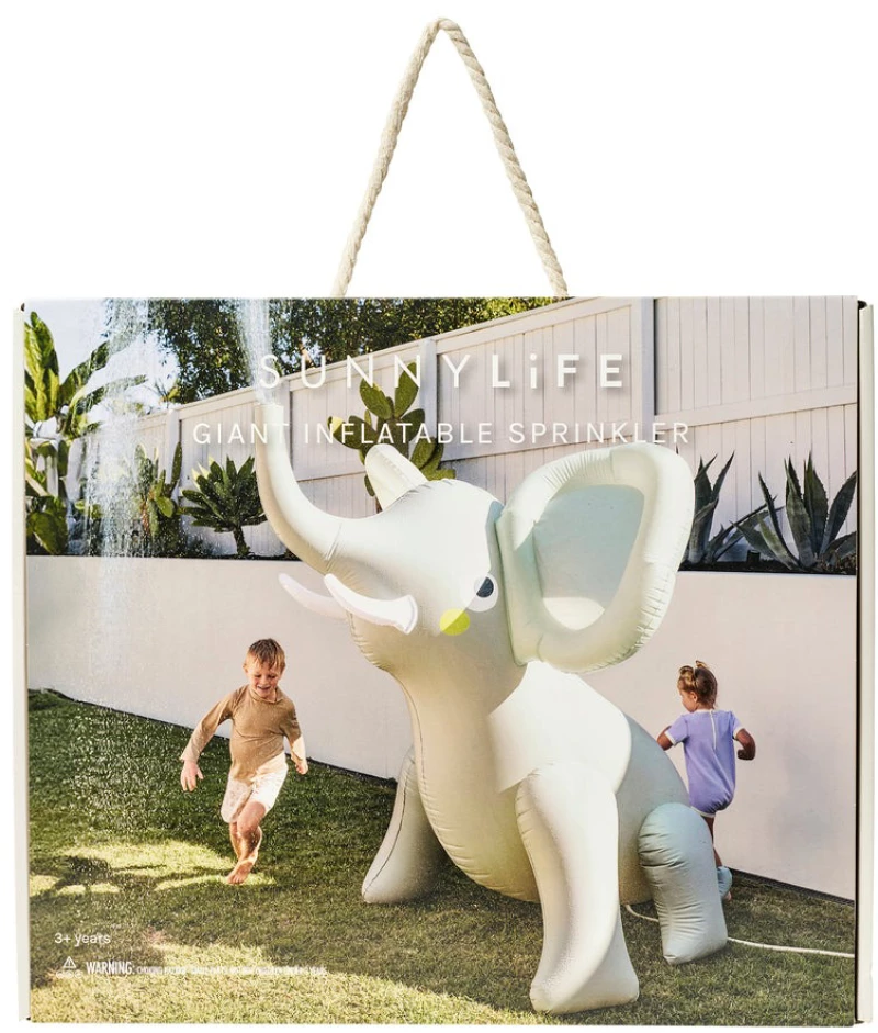 SunnyLife Φουσκωτό Παιχνίδι Νερού Giant Sprinkler Eli the Elephant Grey