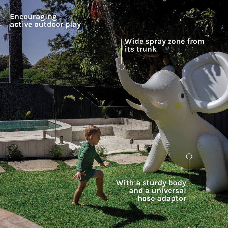 SunnyLife Φουσκωτό Παιχνίδι Νερού Giant Sprinkler Eli the Elephant Grey
