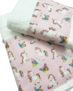 Bunny Bebe Σετ Πετσέτες 2τμχ Unicorn Ροζ