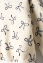 Εβίτα Fashion Παιδικό Σετ Κολάν Ριπ Φιογκάκια , Γκρι
