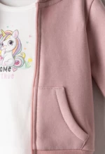 Σετ βρεφικό κορίτσι 3τμχ  ΕΒΙΤΑ 267506 "Unicorn Dream" ροζ