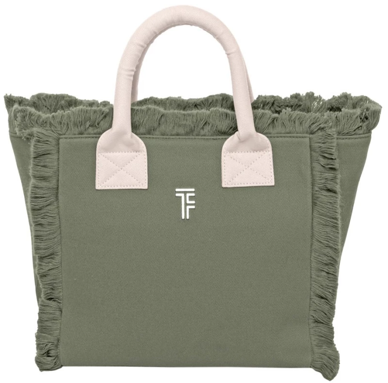 Τσάντα Χειρός Caribbean 26x24x16cm Khaki - Ammos  Feel & Touch