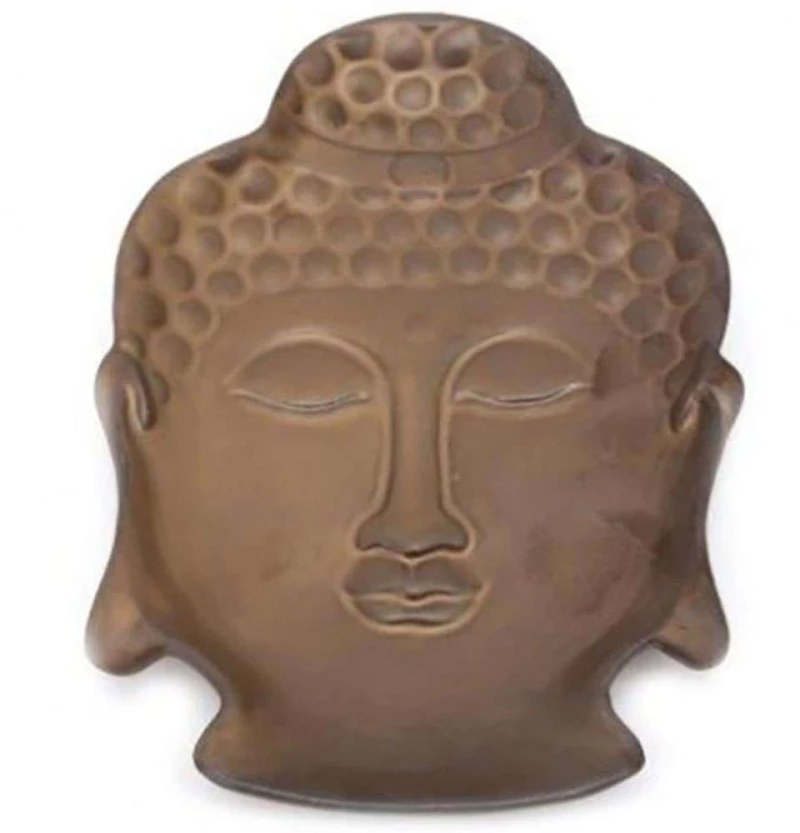 Διακοσμητικός Δίσκος Βούδας 014.BU0133 23x18,5cm Brown Κεραμικό