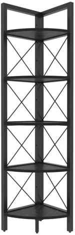 Ραφιέρα Δαπέδου Γωνιακή Remo 322RTC1107 30,5x33x160cm Marble Effect Black