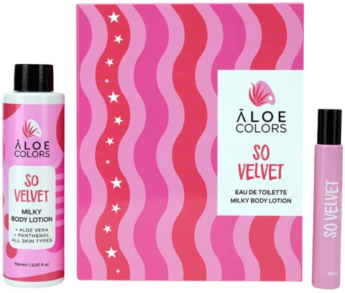 Aloe Colors Gift Set So Velvet 2024 Με Milky Body Cream So Velvet 150ml & Eau De Toilette So Velvet 10ml