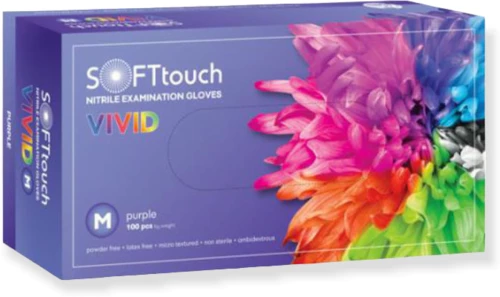 Bournas Medicals Touch Vivid Γάντια Νιτριλίου Χωρίς Πούδρα σε Μωβ Χρώμα 100 τεμάχια