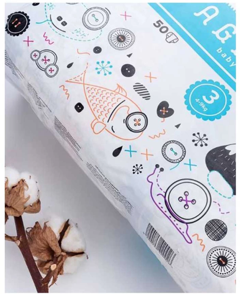 Agnotis Baby Diapers - Βρεφικές Πάνες Νο3 (4-9KG) 50 Τεμάχια
