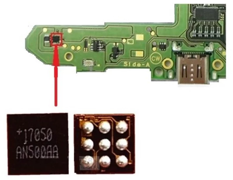 Controller IC Chip - Chipset Battery Detection BGA9 Fuel Gauge IC Chip MAX17050X MAX17050 17050 για Nintendo Switch Console ( Κωδ.1-GAME128 )