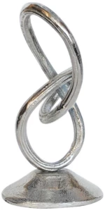 Διακοσμητικός Κόμπος 00.07.72044 14,5x9,5x30cm Silver Μέταλλο