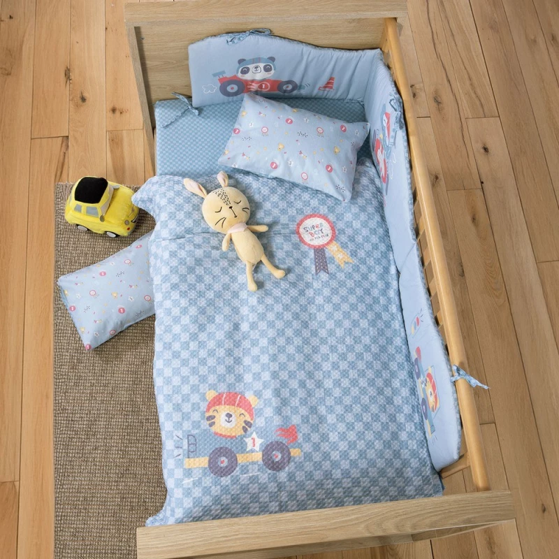 Κουβέρτα Βρεφική Πικέ Super Boy Blue Nef-Nef Homeware Αγκαλιάς 80x110cm 100% Βαμβάκι