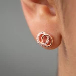 Σκουλαρίκι Ασημένιο 938ELS3444 Rose Gold Elika Silver