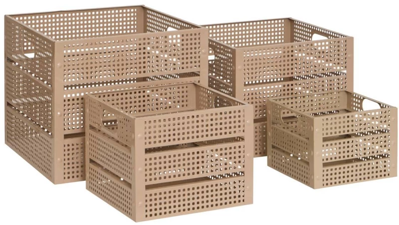Atmosphera Μεταλλικό Σετ Κουτιών Αποθήκευσης 35x35x30 εκ. 211534A