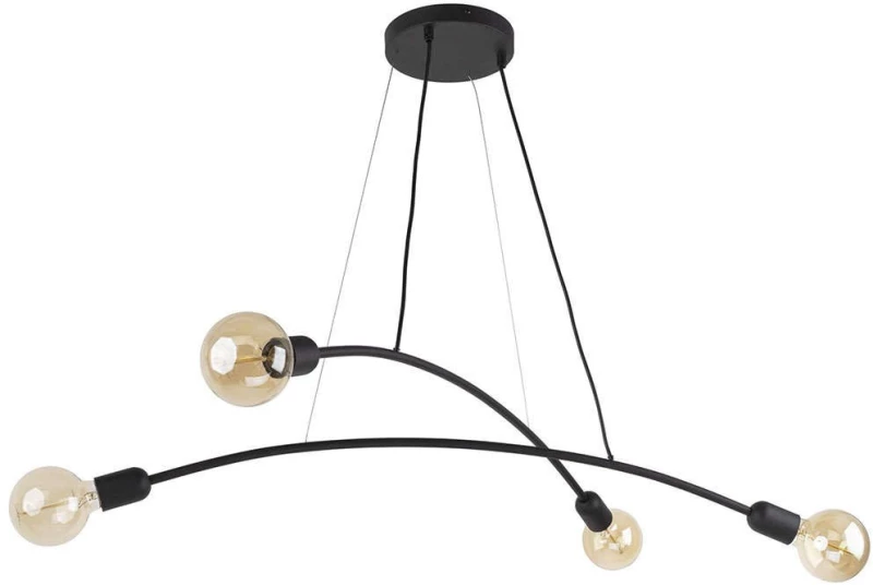 Φωτιστικό Οροφής Helix 2724 4xΕ27 15W 90x125cm Black TK Lighting